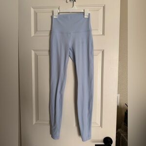 Lululemon Blue Linen Align High-Rise Pants 28inch